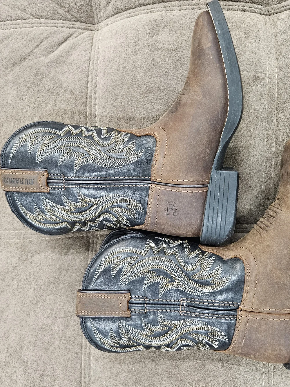 Durango Brown and Black Kids' Western Cowboy Boots